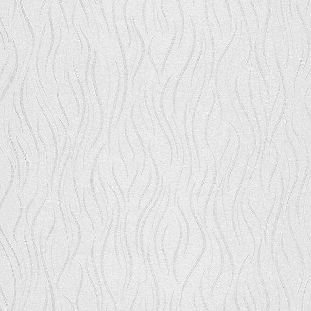 Erismann - Plain White Subtle Silver Glitter Wave Textured Wallpaper Paste the Wall Vinyl - white