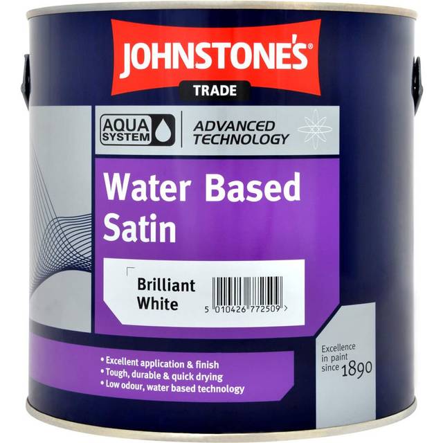 Johnstone's Trade Aqua Satin - Brilliant White - ["Brilliant White","White"]