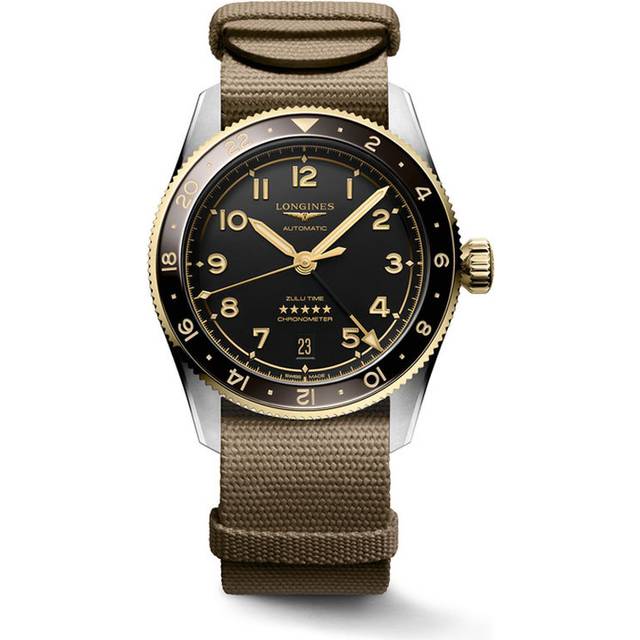 LONGINES Spirit Zulu Time 39MM AUTO Anthracite Dial Men's Watch L3.802.5.53.9 / L38025539 - 39 mm