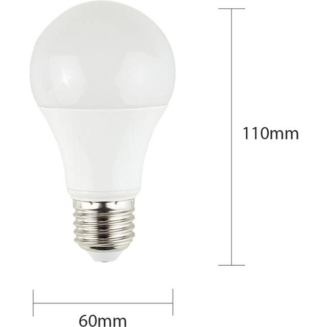 6W E27 LED GLS Light Bulb - White (E27/Medium (European);E27/Medium (Standard))