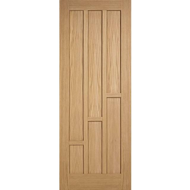 LPD Coventry Solid Core Internal Door - Unfinished - 6P 1981 x 610mm Oak COVOAK24