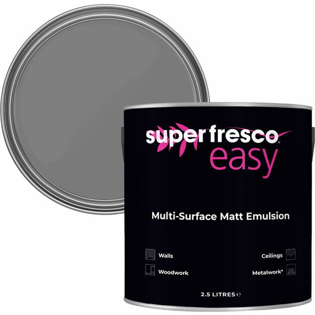Superfresco Easy In The City Multi-Surface Matt Emulsion Paint 2.5L - Grey