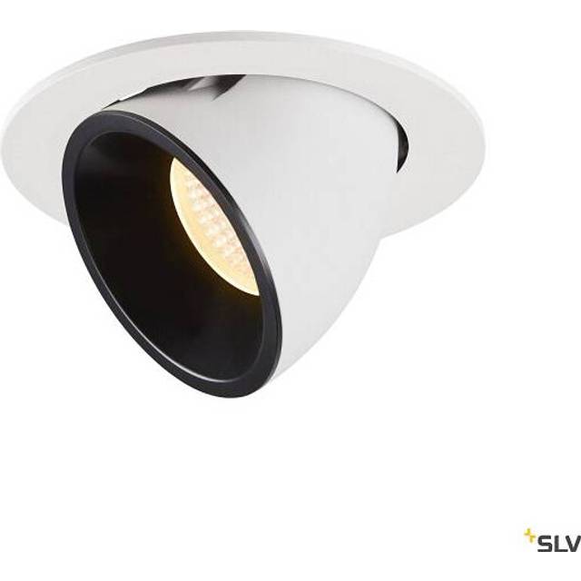 SLV Numinos Gimble L White/Black Recessed Ceiling Light 3000K 20°