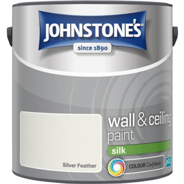 Johnstone's Silk Emulsion Paint, 2.5L, Silver Feather