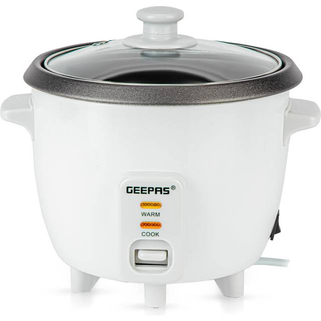 0.6L White Non-Stick Electric Rice Cooker With Cup & Spatula