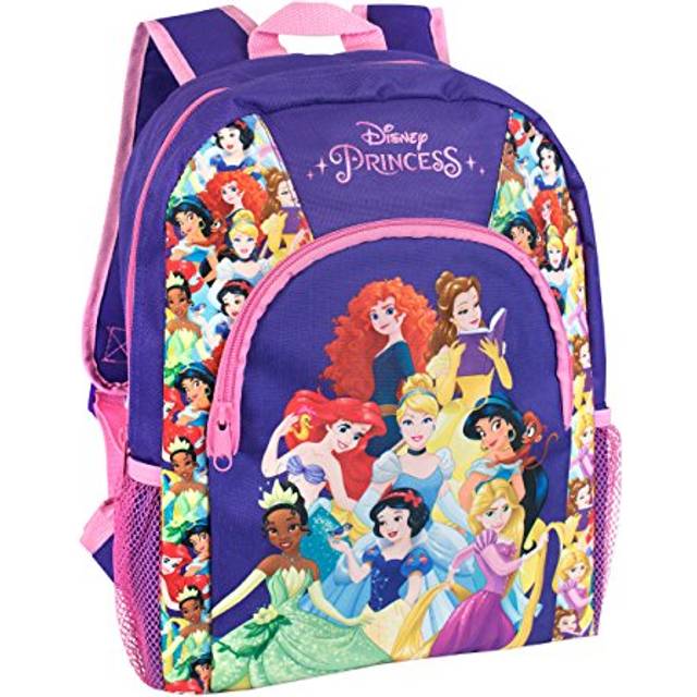 Princess Backpack Jasmine Cinderella Ariel Snow White Belle Rapunzel - Purple - One Size