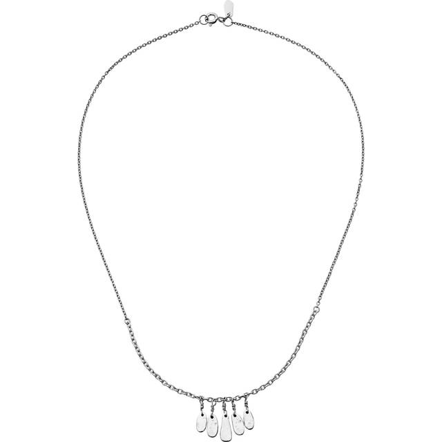 Maanesten Theresa Silver Hammered Charm Necklace 2685C