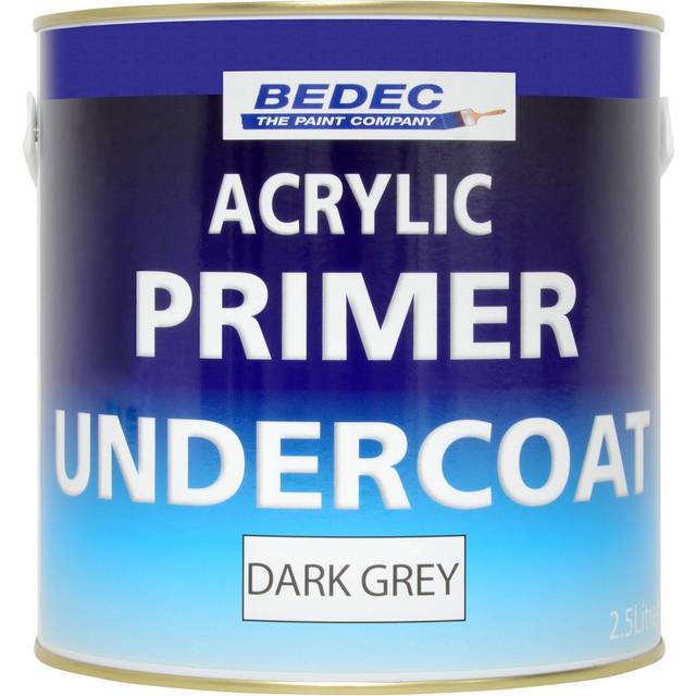 Bedec Acrylic Primer Undercoat - Dark Grey - 2.5 Litres