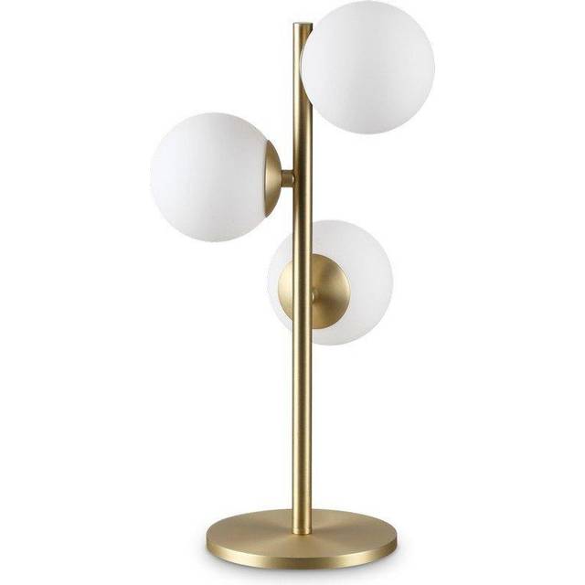 Ideal Lux - perlage 3 Light Globe Table Lamp Brass, Non-Dim