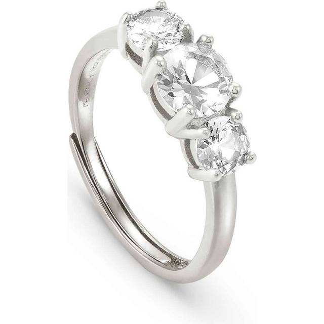 Nomination Colour Wave Sterling Silver 3 Stone Adjustable Ring 149815/001 (L1/2-Q)