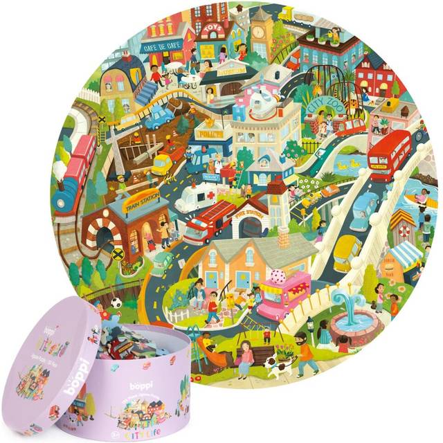 Boppi 150 Piece Round Jigsaw Puzzle - City Life Brp006, Multi