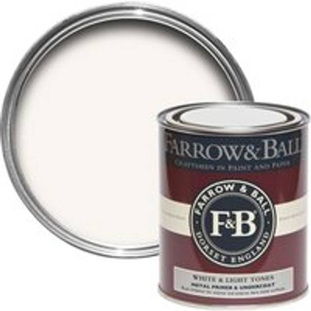 Farrow and Ball Metal Primer and Undercoat, White & Light Tones 750ml, Metal Primer And Undercoat Paint , Primers