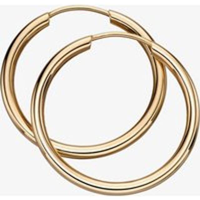 9ct Yellow Gold 25mm Sleeper Hoop Earrings GE2215