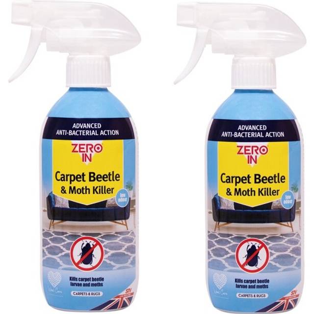 2 Carpet Beetle Moth Killer Spray Antibacterial Ready Use 500ml