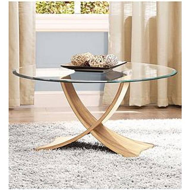 Siena Walnut & Glass Coffee Table, Brown