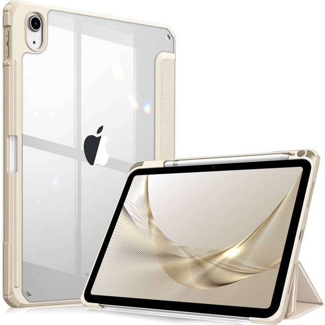 Hybrid Case Compatible with iPad 10th Generation 2022 (10.9 Inch) - [Ultra Slim] Shockproof Clear Cover with Built-in Pencil Holder, Auto Wake/Sleep,