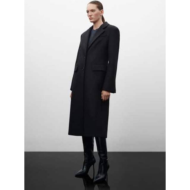 Dark Grey Tailored Wool Coat (XS)