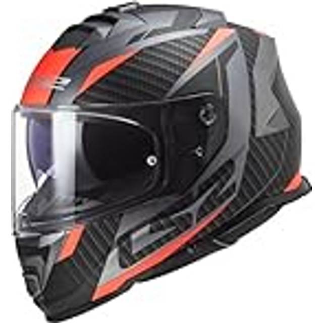 LS2 FF800 Storm II Full Face Helmet Racer Matte Titanium-Orange S 55-56cm (S 55-56cm)