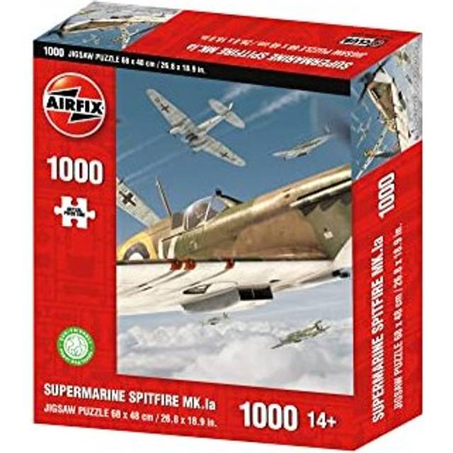 1000-Piece Airfix Supermarine Spitfire Puzzle - Red