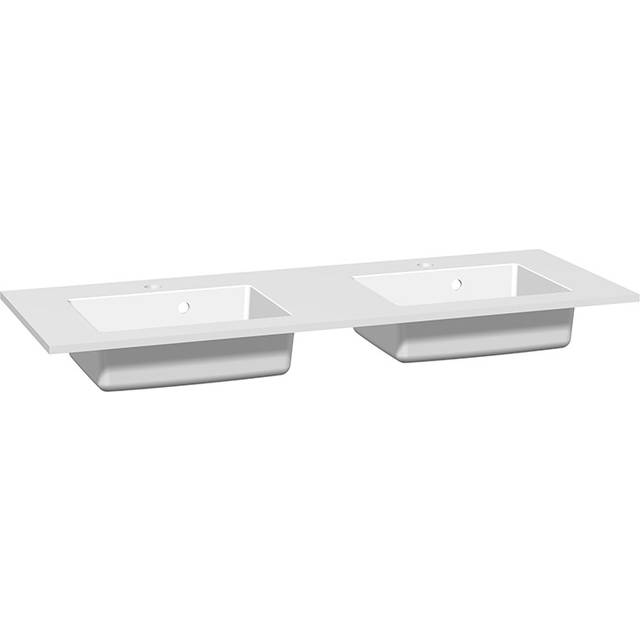 Tvättställ Scanbad Micca Dubbel Vit Matt 120Cm