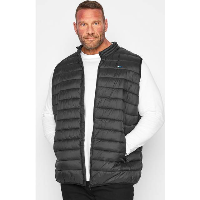 Size 2Xl Mens Badrhino Big & Tall Black Puffer Gilet Big & Tall - 2XL