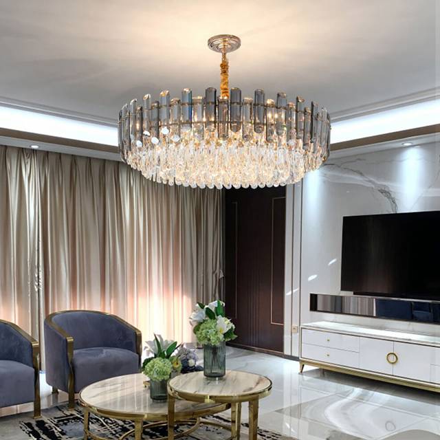 Mercado 18-Light Crystal Chandelier - Gold (25cm H X 80cm W X 80cm D)