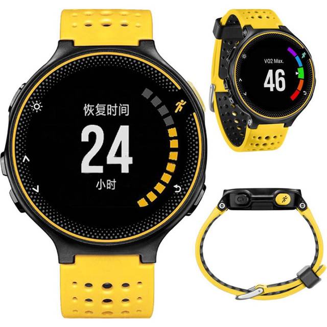 Garmin Forerunner 220 / 230 / 235 / 620 / 630 Tvåfärgat klockband av silikon - Rosa / Svart