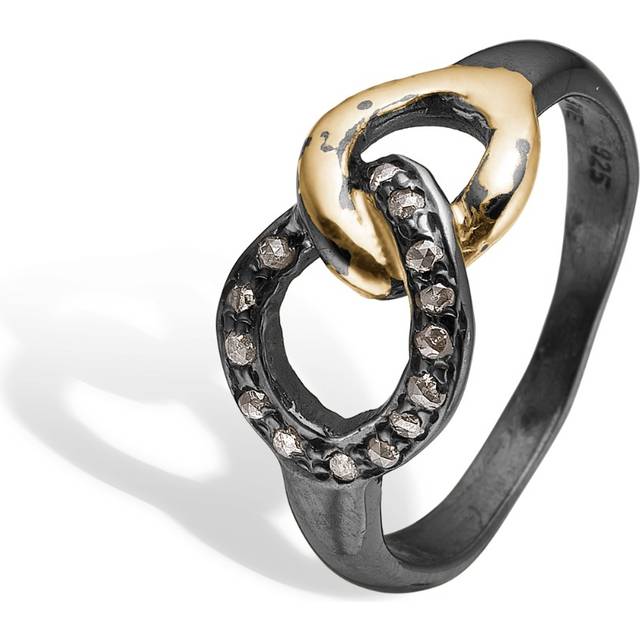 By Birdie Onassis Duo Sterling Silver Ring Med Diamanter 0,17 Carat 50110335