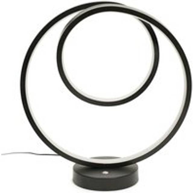 ValueLights Infinity Matt Black Loop Integrated LED Table Lamp - 32 x 30 x 12cm