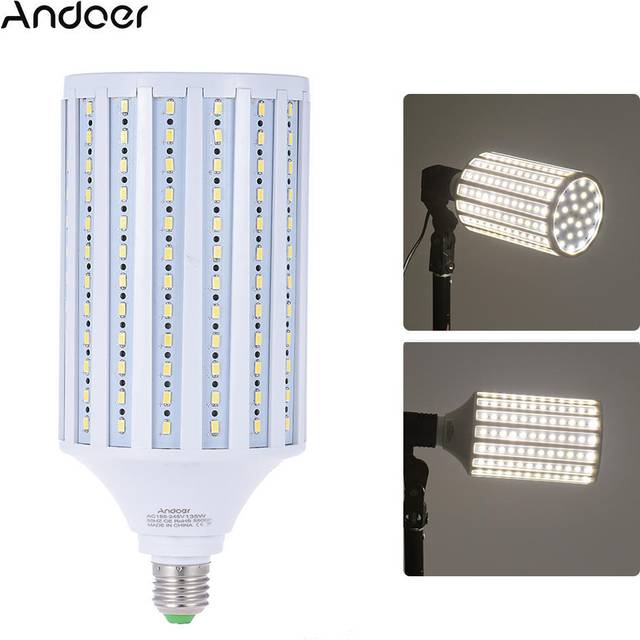 Andoer Photo Studio Photography 135w Led Corn Lamp Light Bulb 216 Beads 5500k E27 185-245v