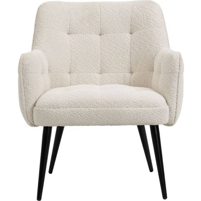 Home Source Luxe Teddy Fur Occasional Armchair - Cream