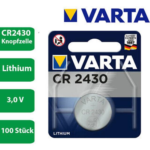 CR2430ÂLithium 3ÂV Non-rechargeable BatteryÂâÂnon-rechargeable batteries (Lithium, Button/coin, 3ÂV, CR2430, 280ÂmAh, Silver)
