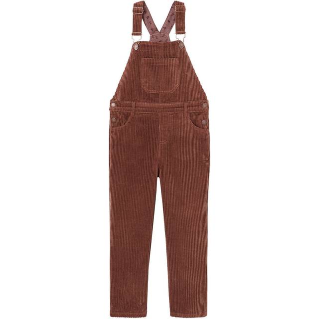 Corduroy Dungarees for Girls chocolate