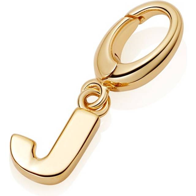 Gold Initial &#39;J&#39; Biography Charm