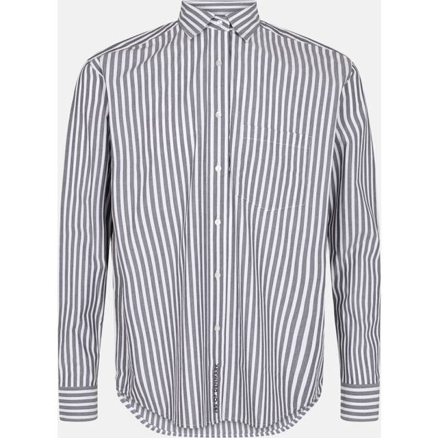 Stribet pyjamasskjorte fra JBS of Denmark, unisex, grå, str. XS