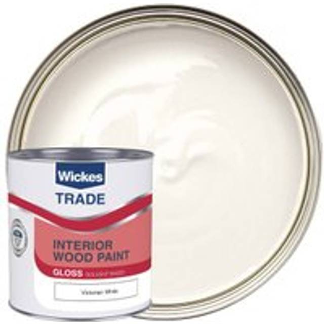 Wickes Trade Liquid Gloss Wood & Metal Paint - Victorian White - 1L