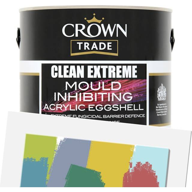 Crown Trade - Clean Extreme Mould Inhibiting Acrylic Eggshell (Tinted) 2.5L