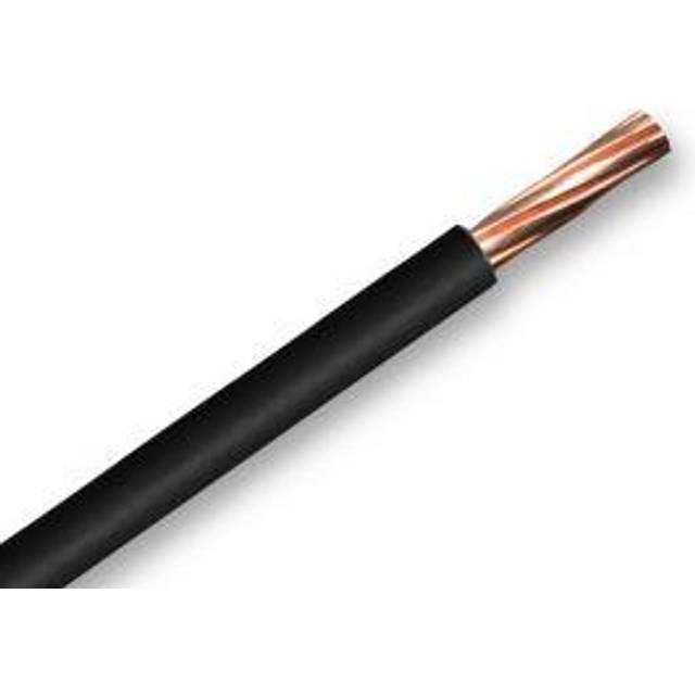 Zexum Black 6mm 7 Strand 46A Single Core 6491X (H07V-R) Round Power PVC Insulated Conduit Wire - 10 Meter
