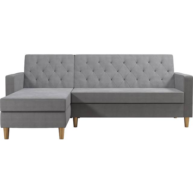 Cosmo Living Liberty Chenille Corner Chaise Futon - Grey