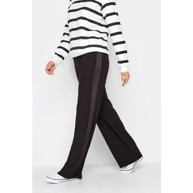 Lts Tall Black Wide Leg Tuxedo Trousers Ex Long > 12 Lts | Tall Women's Wide Leg Trousers - Ex Long 12