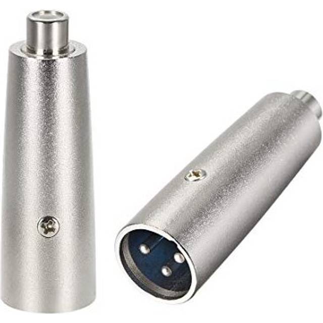 XLR Male to RCA Female Adapter,Gender Changer - 3 Pin XLR-M to RCA-F Converter,Microphones Plug-In Audio Adapter Connector,Mic Male Plug,2pcs
