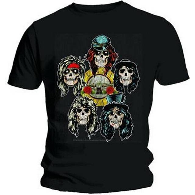 (S, Black) Guns N Roses Unisex Adult Vintage Heads T-Shirt
