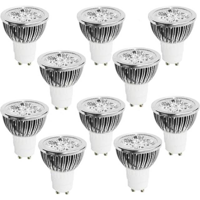 10pcs 4W GU10 LED Light Bulb Cup Spotlight Cold White Warm White Natural Light AC85-265V 40W Halogen Equivalent