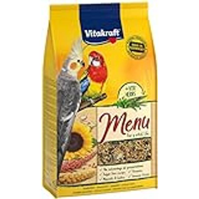 Vitakraft meny, fågelmat för storlukter, med spannmål och nötter, storförpackning, utan tillsats av socker (5 x 1 kg)