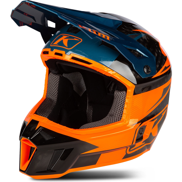 Klim F3 Carbon Pro Crosshjälm Striker Petrol Orange