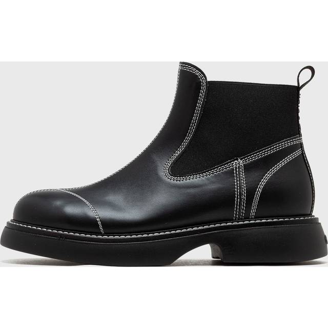 Ganni Women's Everyday Low Faux Leather Chelsea Boots - UK 3 - Black