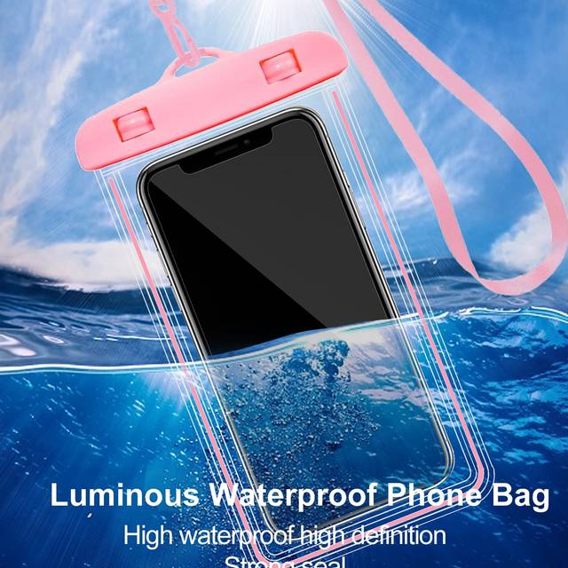 SHEIN Universal Waterproof Phone Pouch, Waterproof Phone Case Compatible For Compatible With IPhone 14 13 12 11Pro Max XS Plus Compatible With Compatible Wi
