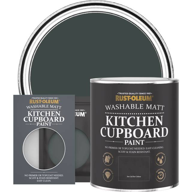 Rust-Oleum Kitchen Cupboard Paint, Matt Finish - BLACK SAND - 10ml - Black