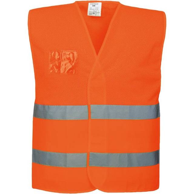 (S-M, Orange) Portwest Mens C494 Hi-Vis Vest