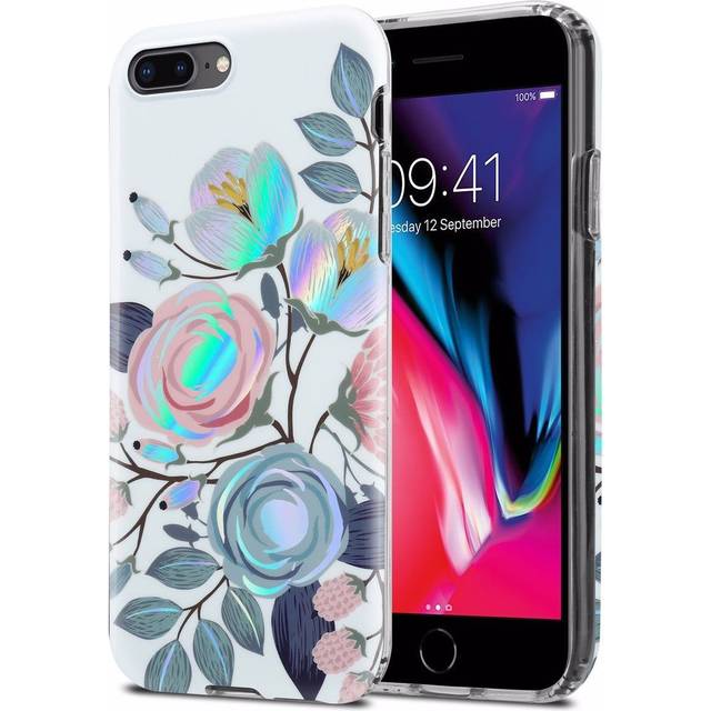 (PEONIES FLOWERS) Cadorabo Flower Case for Apple iPhone 7 PLUS / 7S PLUS / 8 PLUS Cover Protection TPU